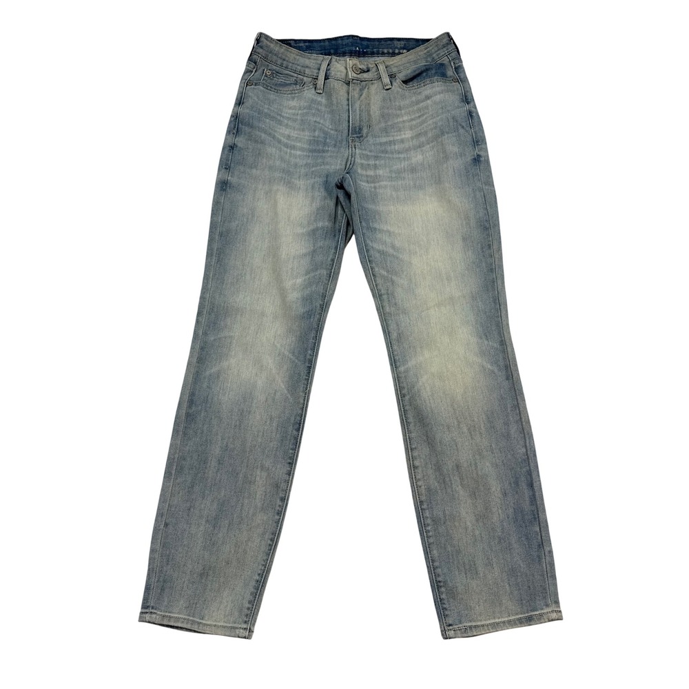 Signature Levi Strauss Straight Jeans Womens 6 W28 Light Blue Excellent Mid Rise